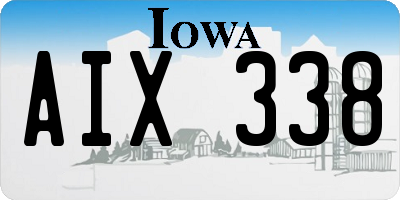 IA license plate AIX338