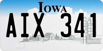 IA license plate AIX341