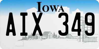IA license plate AIX349
