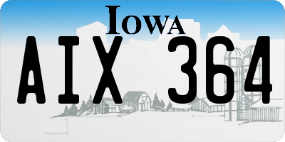 IA license plate AIX364