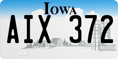 IA license plate AIX372