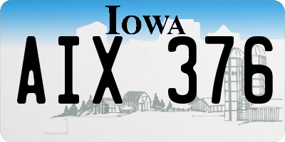 IA license plate AIX376
