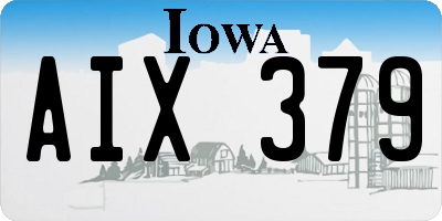 IA license plate AIX379