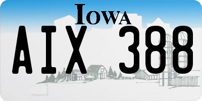 IA license plate AIX388