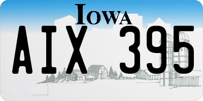 IA license plate AIX395