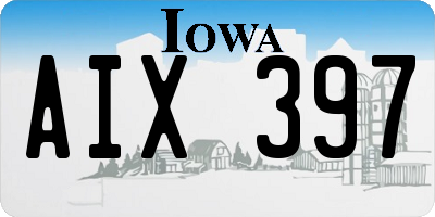 IA license plate AIX397