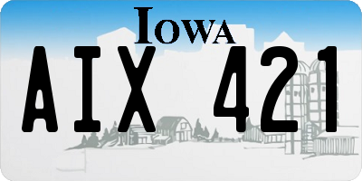IA license plate AIX421
