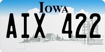 IA license plate AIX422