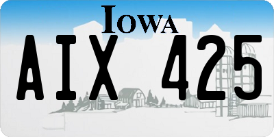 IA license plate AIX425