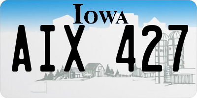 IA license plate AIX427