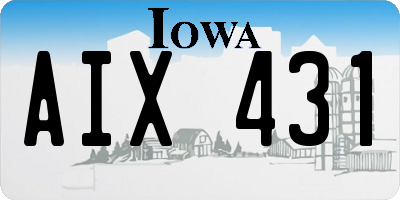 IA license plate AIX431