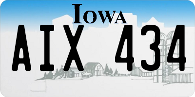 IA license plate AIX434