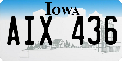 IA license plate AIX436