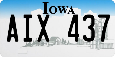 IA license plate AIX437