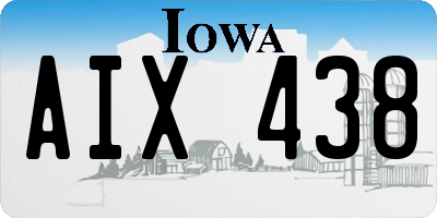 IA license plate AIX438