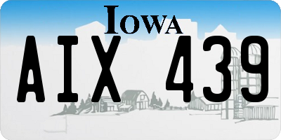 IA license plate AIX439