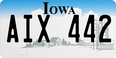 IA license plate AIX442