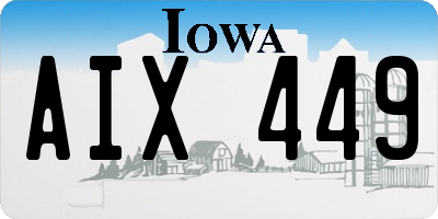 IA license plate AIX449