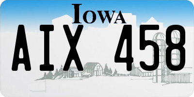 IA license plate AIX458