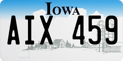 IA license plate AIX459
