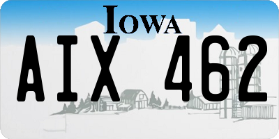 IA license plate AIX462