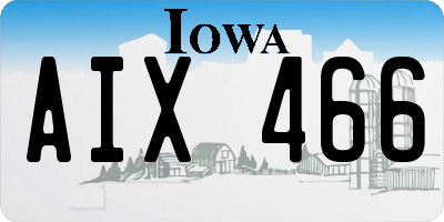 IA license plate AIX466