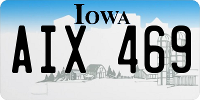 IA license plate AIX469