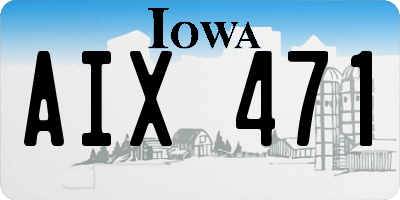 IA license plate AIX471