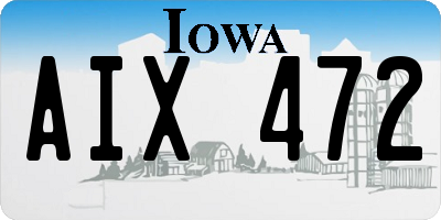 IA license plate AIX472