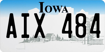 IA license plate AIX484