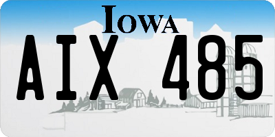 IA license plate AIX485