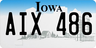 IA license plate AIX486