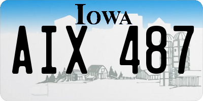 IA license plate AIX487
