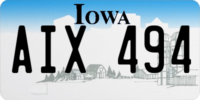 IA license plate AIX494