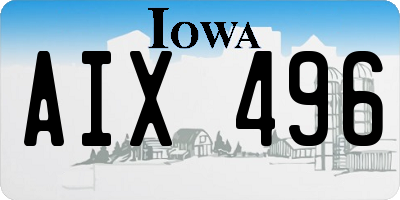 IA license plate AIX496