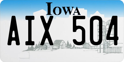 IA license plate AIX504