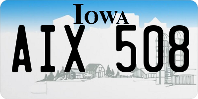 IA license plate AIX508
