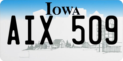 IA license plate AIX509