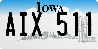 IA license plate AIX511