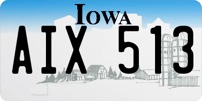 IA license plate AIX513