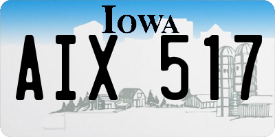 IA license plate AIX517