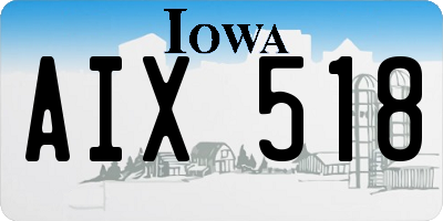 IA license plate AIX518