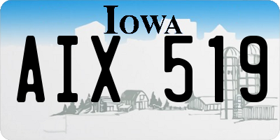 IA license plate AIX519