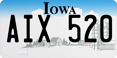 IA license plate AIX520