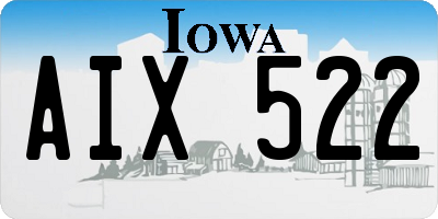 IA license plate AIX522