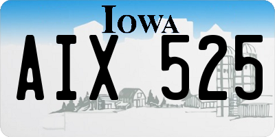 IA license plate AIX525