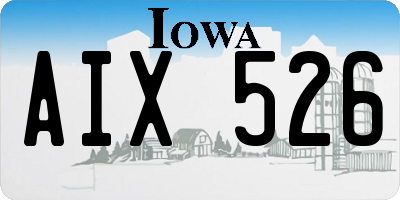 IA license plate AIX526