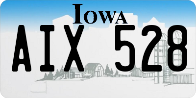 IA license plate AIX528