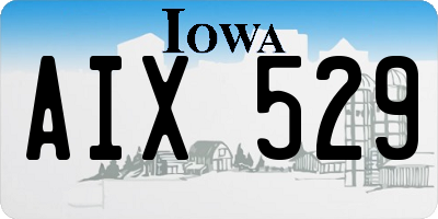IA license plate AIX529