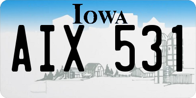 IA license plate AIX531